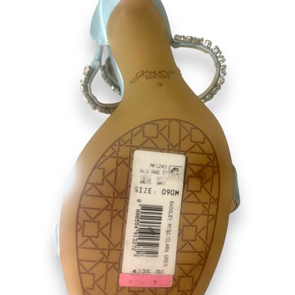 Jewel Badgley Mischka Women's Celine Heeled Sandal, Sky Blue | sz 9 *New w/ Flaw - Picture 16 of 16